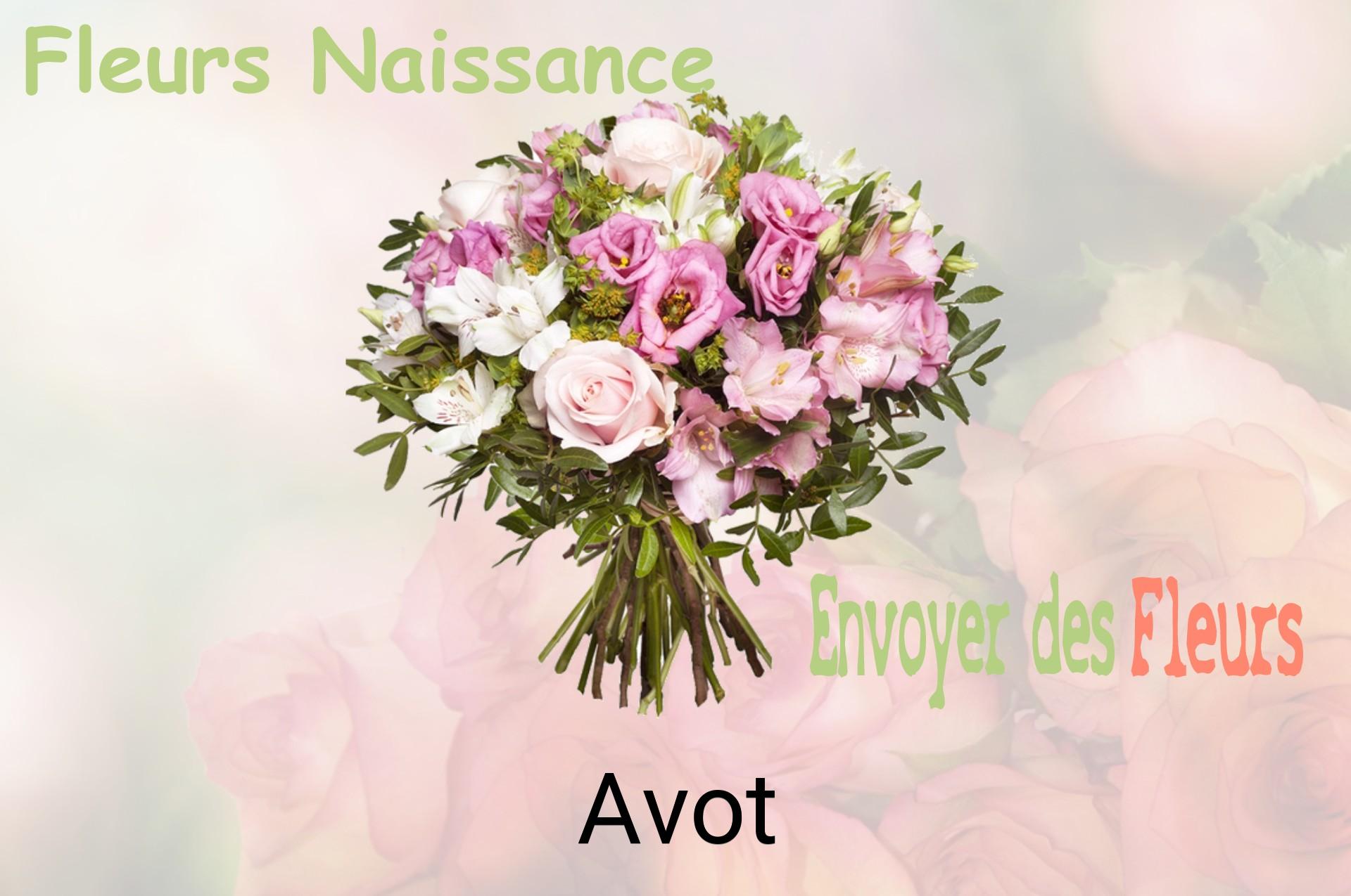 Bouquet de fleurs de naissance livré à Avot
